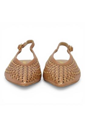 Slingback Janet & Janet in pelle colore cuoio. JANET & JANET | 712-786